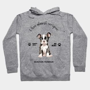 Boston Terrier  i love almost everyone Hoodie